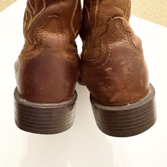 Ariat Cowboy Boot Outdoor Performance Brown Leather 6 Wide $180.00 Western - Picture 4 of 6